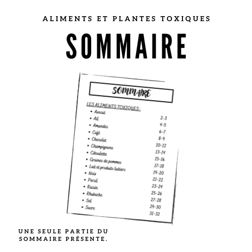 Les Aliments & Plantes Toxiques